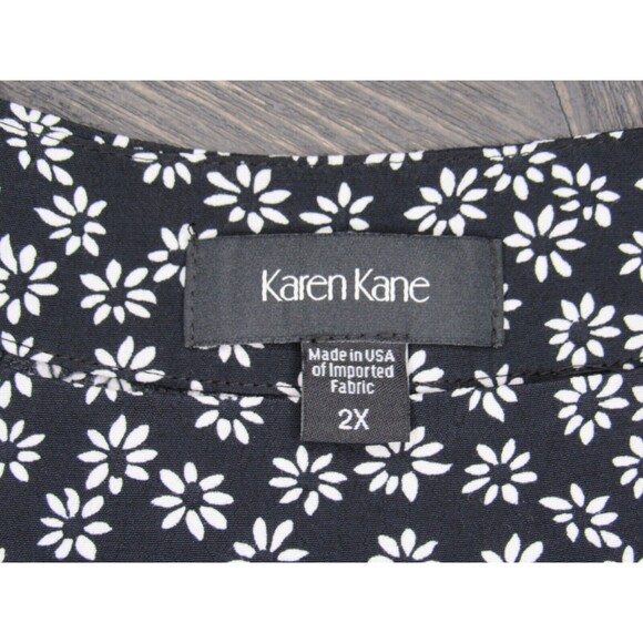 Karen Kane Plus Size 2X Printed Square Neck Top Ditsy Floral Print Prairie USA - Picture 3 of 8